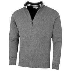 Calvin Klein Mens Cotton Golf Sweater – Grey Marl Sport – XXXXL von Calvin Klein