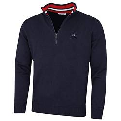 Calvin Klein Mens Cotton Golf Sweater – Navy Sport – XXXXL von Calvin Klein