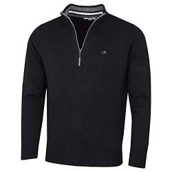 Calvin Klein Mens Cotton Golf Sweater – Schwarz Sport – XXXXL von Calvin Klein