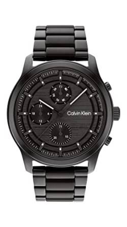 Calvin Klein Multi Zifferblatt Quarz Uhr für Herren mit Schwarzes Edelstahlarmband - 25200209 von Calvin Klein