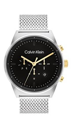 Calvin Klein Multi Zifferblatt Quarz Uhr für Herren mit Silbernes Edelstahlarmband - 25200296 von Calvin Klein