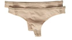 Calvin Klein Pack 2 Slips CK Damen Tanga Bipack Slip Unterhose Unterwäsche Artikel QD3788E Thong 2PK, W5I Beechwood/Beechwood, M von Calvin Klein