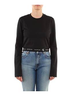 Calvin Klein REPEAT LOGO MILANO LS TOP, BLACK, schwarz(behckblack), Gr. S von Calvin Klein