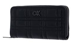 Calvin Klein Re-Lock Quilt Zip Around Wallet L CK Black von Calvin Klein
