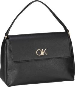 Calvin Klein Re-Lock Tote W/Flap PSP23  in Schwarz (8.8 Liter), Handtasche von Calvin Klein