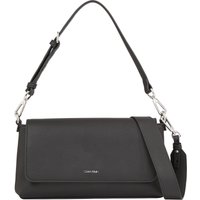 Calvin Klein Schultertasche, Emblem, Leder-Optik, für Damen, schwarz von Calvin Klein