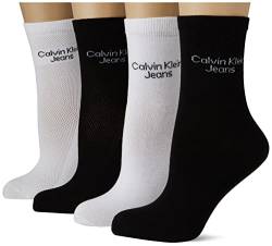 Calvin Klein Socks Damen Ckj Women 4p Tin Mesh Giftbox Short Sock, Black Combo, ONE Size von Calvin Klein
