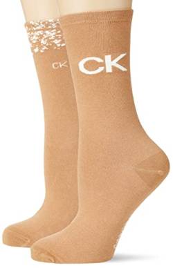 Calvin Klein Socks Women's CK Women 3P Carton Slider GIFTBOX CLSSC Sock, Camel Combo, ONE Size von Calvin Klein