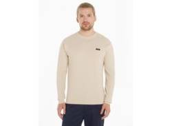 Rundhalspullover CALVIN KLEIN "TEXTURED CN SWEATER" Gr. XL, beige (stony beige) Herren Pullover Rundhalspullover von Calvin Klein