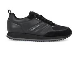 Sneaker CALVIN KLEIN "LOW TOP LACE UP MIX" Gr. 44, schwarz Herren Schuhe Stoffschuhe von Calvin Klein