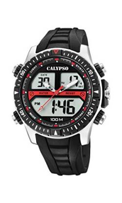 Calypso Uhr Für Herren K5773/4 Street Style Multi Edelstahl Case SchwarzSilikon Band von Calypso Watches