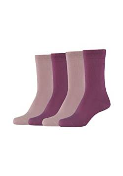 Camano 1102000000 - Damen ca-soft cotton Socken 4 Paar, damson, Größe 35/38 von Camano