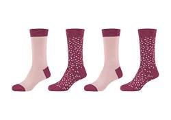 Camano 1102057000 - Damen ca-soft wild dots Socken 4 Paar, damson, Größe 35/38 von Camano