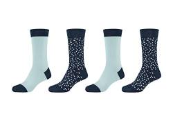 Camano 1102057000 - Damen ca-soft wild dots Socken 4 Paar, dark blue, Größe 39/42 von Camano