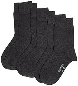 Camano 3701 Ca-Soft Socken 08 anthracite 31-34-Kindersocken 6 Paar von Camano