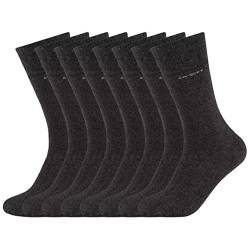 Camano 8 Paar Socken Unisex 3642 CA-SOFT Cotton ohne Gummidruck Damen und Herren Strümpfe, Farbe Anthrazit, Größe 35-38 von Camano