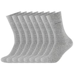 Camano 8 Paar Socken Unisex 3642 CA-SOFT Cotton ohne Gummidruck Damen und Herren Strümpfe, Farbe Hellgrau Melange, Größe 47-49 von Camano