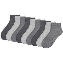 Camano 9 Paar Quarter Socken Unisex 3023 Ca-Soft ohne Gummidruck Damen und Herren Sneaker Strümpfe, Farbe Grau Melange, Größe 39-42 von Camano