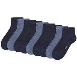 Camano 9 Paar Quarter Socken Unisex 3023 Ca-Soft ohne Gummidruck Damen und Herren Sneaker Strümpfe, Farbe Navy, Größe 39-42 von Camano