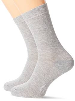 Camano Damen 3514 Socken, Grau (Light Grey Melange 0003), 39/42 (2er Pack) von Camano