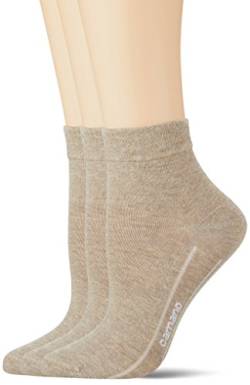 Camano Damen CA-Soft Quarter 3-er Füßlinge, Beige (Sand Melange 18), 39/42 (3er Pack) von Camano