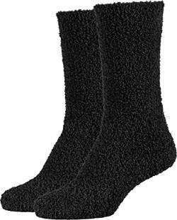 Camano Damen-Kuschelsocken 2 Paar schwarz Größe 35-38 von Camano