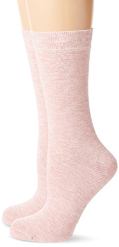 Camano Damen Socken 3514, 2er Pack, Pink (Silver Rose Mel. 0073), 39/42, 2er Pack von Camano