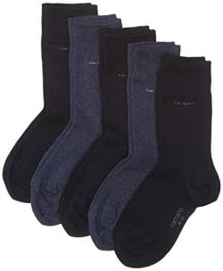 Camano Herren 3642 Ca-Soft 5 Paar Socken, Blau (Navy Combi 04), (Herstellergröße: 39/42) (5er Pack) von Camano