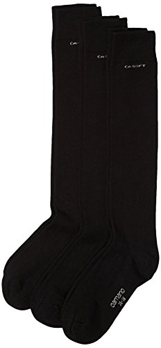 Camano Herren 3942 Ca-Soft Kneehigh 3 Paar Kniestrümpfe, Schwarz (Black 05), (Herstellergröße: 35/38) (3er Pack) von Camano