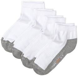 Camano Herren 5932 Sport Quarter 4 Paar Sportsocken, Weiß (White 01), (Herstellergröße: 39/42) (4er Pack) von Camano