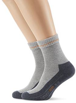 Camano Herren 5942 Sportsocken, Grau (Grey 10), (Herstellergröße: 35/38) (2er Pack) von Camano