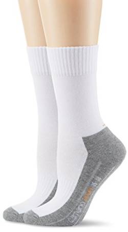 Camano Herren 5942 Sportsocken, Weiß (White 1), (Herstellergröße: 39/42) (2er Pack) von Camano