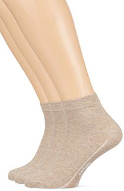 Camano Herren CA-Soft Quarter 3-er Füßlinge, Beige (Sand Melange 18), 43/46 (3er Pack) von Camano