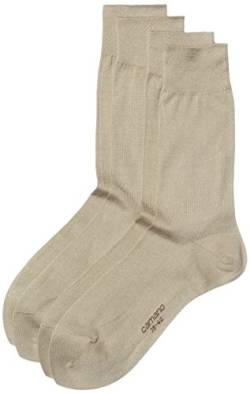 Camano Herren Socke 2-er Pack, 4303, Gr. 43-46, Beige (18 sand) von Camano