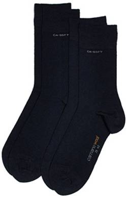 Camano Herren Socken 3242, Gr. 43/46, Blau (navy 4), 2er Pack von Camano