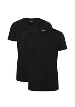 Camano Herren T-Shirt 2er Pack L Black von Camano