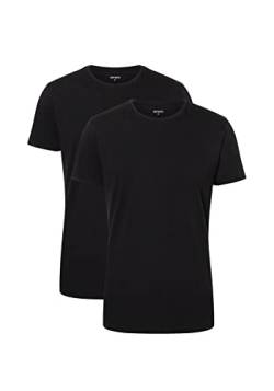Camano Herren T-Shirt 2er Pack M Black von Camano