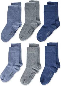 Camano Jungen 9300 Socken, Blau (Jeans Mix 0024), 31-34 (6er Pack) von Camano