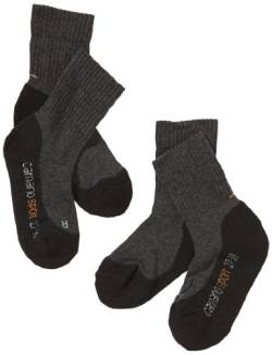 Camano Jungen Camano Kinder Sport 2er Pack Socken, Schwarz (Black + Anthracite 05 ), 35-38 EU von Camano