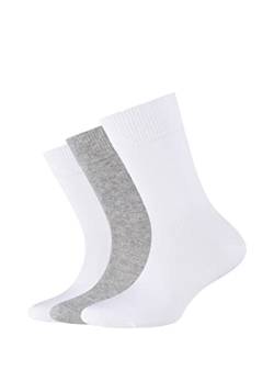 Camano Mädchen 3701 Socken, Weiß & Grau (White & Gray ), 27-30 (Herstellergröße: 27/30) (3er Pack) von Camano