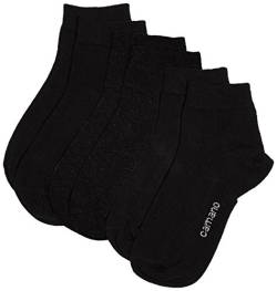 Camano Mädchen 3723 Füßlinge, 3er Pack, Schwarz (Black 5), 35-38 von Camano