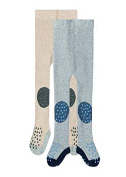 Camano Unisex Baby Online Baby Ca-soft Organic Crawling Abs Tights 2er Pack Socken, blue mix, 27 EU von Camano