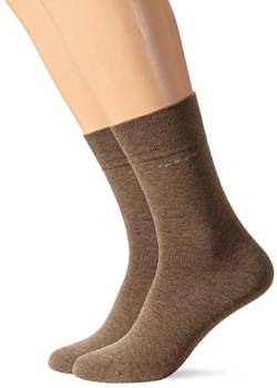 Camano Unisex-Erwachsene 3642 Socken, Braun (Caramel Mel. 0039), 35/38 (2er Pack) von Camano