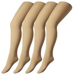 Camano Unisex Kinder Online Children Fine Tights 40 Den 4er Pack Socken, alabaster, 27 EU von Camano