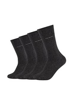 Camano Unisex Socken für Damen und Herren Businesssocken Komfortbund Bequem Langlebig Baumwolle Soft mit verstärktem Fersen- und Zehenbereich 4er Pack 35/38 anthracite von Camano