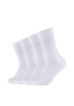 Camano Unisex Socken für Damen und Herren Businesssocken Komfortbund Bequem Langlebig Baumwolle Soft mit verstärktem Fersen- und Zehenbereich 4er Pack 43/46 white von Camano