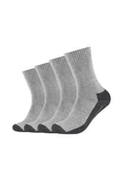 Camano Unisex Sportsocken Atmungsaktiv Bequem Perfekte Passform Tennissocken Verstärkt Herren und Damen pro tex 4er Pack 39/42 grey von Camano