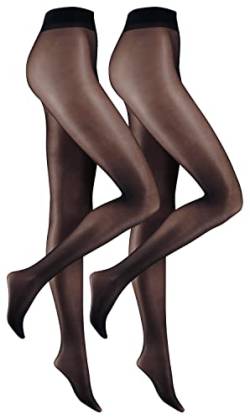 camano Damen Online Women 3D Premium Natural Tights 20 DEN 2p, Black, 40-42 von Camano
