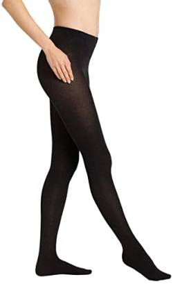 camano Damen Online Women Comfort Soft Cotton Tights 2p, Black, 48-50 von Camano