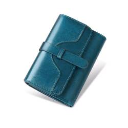 CambOs Business-Geldbörsen, Damen-Geldbörsen aus Rindsleder, Kartenetuis, blockierende Geldbörsen, Leder-Geldklammern (Color : Blue) von CambOs